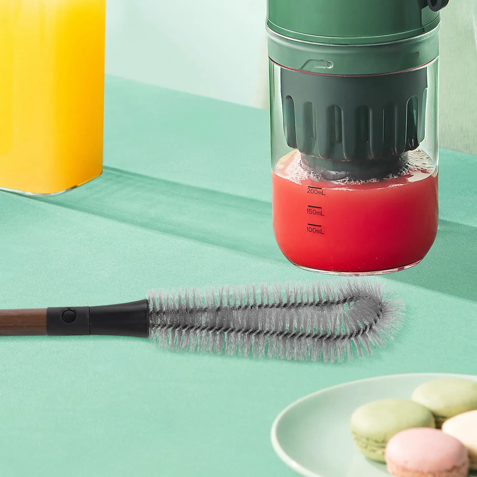 Powerful Blender Cleaning Brush Soft Bristles Effective Removal Residue Easy Use Kitchen Appliance Cleaner Essential