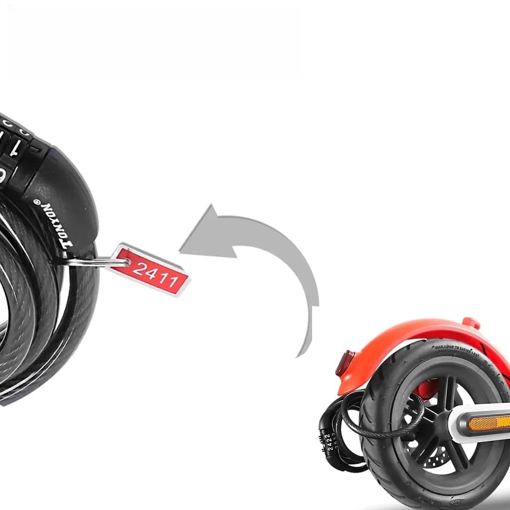 Per Xiaomi Norma Mijia M365/Ninebot MAX G30 Scooter Elettrico Serrature Catena A Spirale Cavo di Blocco Antifurto Codice Portatile Blocco parti