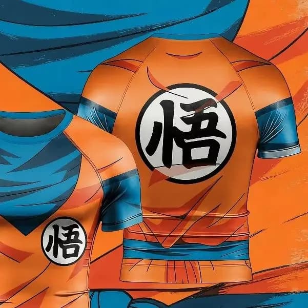 T-shirt da uomo e ragazzo casual sportivo con stampa grafica 3D Dragon Ball Z Goku Jiu Jitsu, girocollo, per sport all'aperto, anche da donna