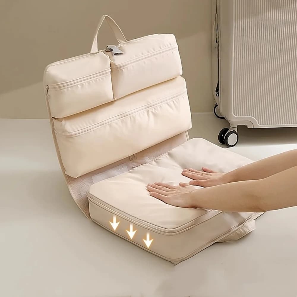 6-in-1 Hanging Travel Storage Bag, Foldable Portable Clothes Organizer for Garments Underwear Saves 40% Luggage Space