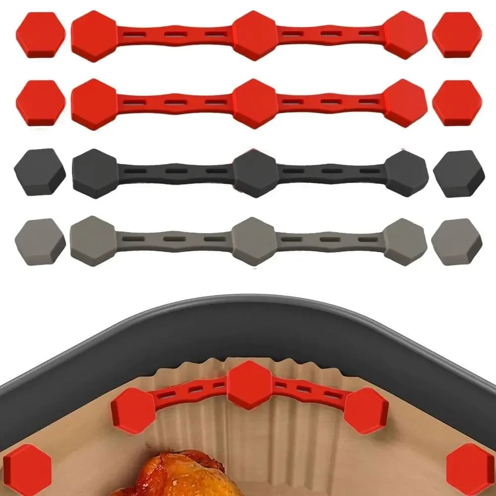 1 pz clip magnetica per friggitrice ad aria in silicone dispositivo di fissaggio per friggitrice ad aria facile da pulire fibbia magnetica rimovibile riutilizzabile ad alta temperatura