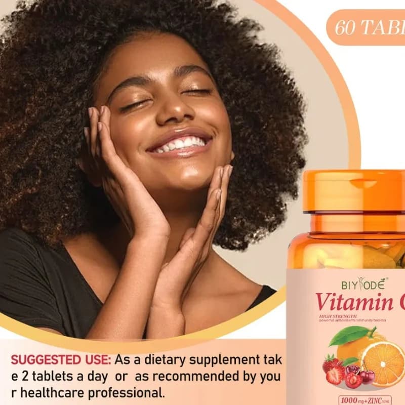 Nutritional vitamin C supplements, protect skin health, promote collagen synthesis and improve metabolism