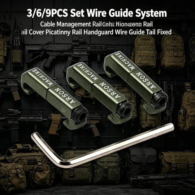 Picatinny Rail Wire Guide Set 3/6/9PCS Cable Management Rail Cover Handguard Tail Fixed for Model Toys