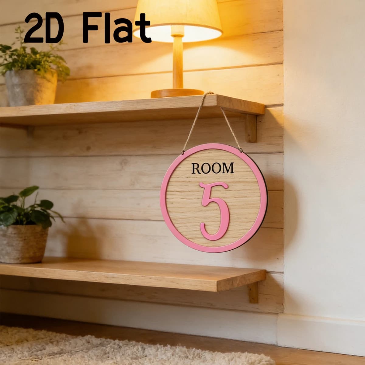 Targa in Legno e Acrilico Personalizzata con Numero di Stanza Rosa, Decorazione per Parete o Porta di Casa, Ufficio, Regalo Fai-da-Te per Nascita, Compleanno, Matrimonio