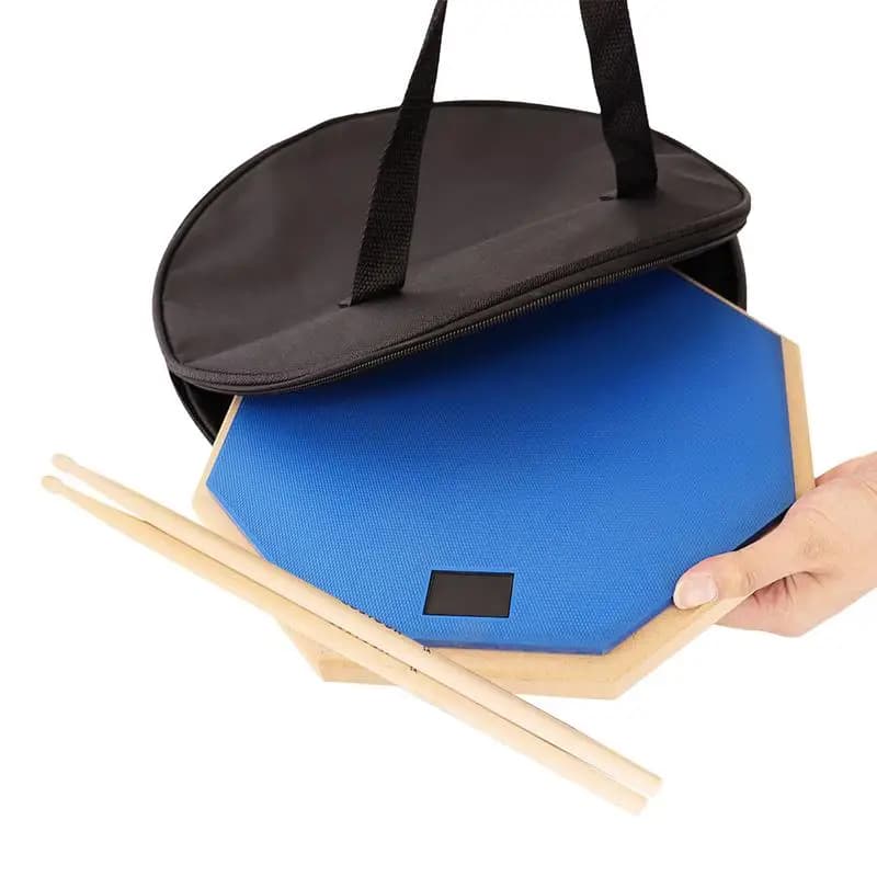 Tampone per esercitazioni per batteria Set di borse per batteria portatile da 3 pezzi Tampone per batteria ammortizzante Tamburo portatile antiscivolo leggero e ammortizzante