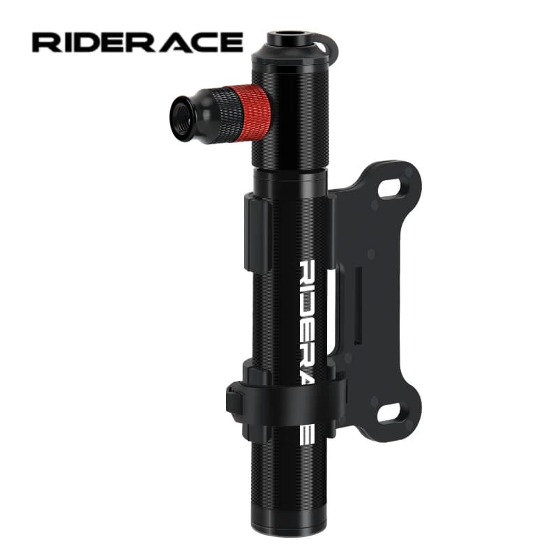 RIDERACE Bicycle Portable Hand Tire Tube Inflator CO2 Pump Mini Aluminum Alloy Bike Air Shock Pump Schrader Presta Valve AV FV