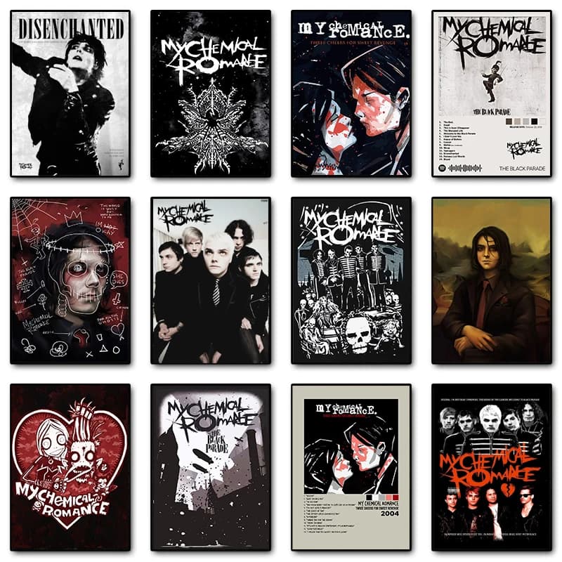 Poster su Tela della Band Rock My Chemical Romance, Stampe Artistiche di Copertine di Album POP, Decorazioni da Parete, Regali per i Fan