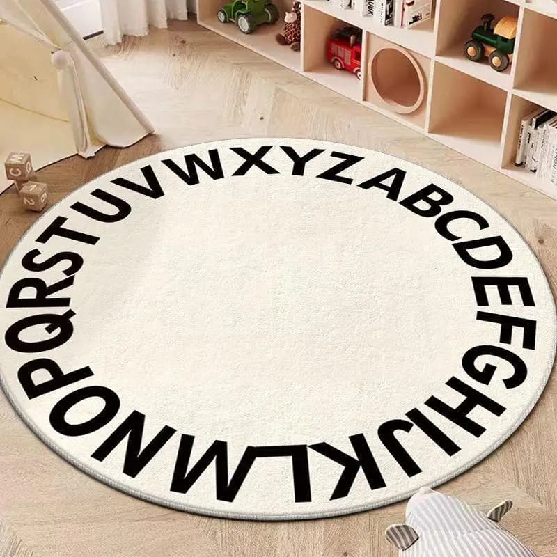 VIKAMA Cartoon-Style Living Room Flannel Carpet Soft And Cool Cloakroom Study Climbing Mat Bedroom Bedside Blanket Home Decor