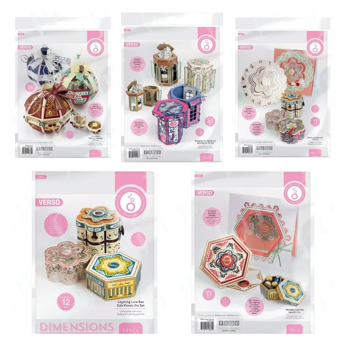 Floral Layering Lace Metal Cutting Dies Box Scrapbooking Supplies Decorative Christmas Decorations Bauble Die Set Template