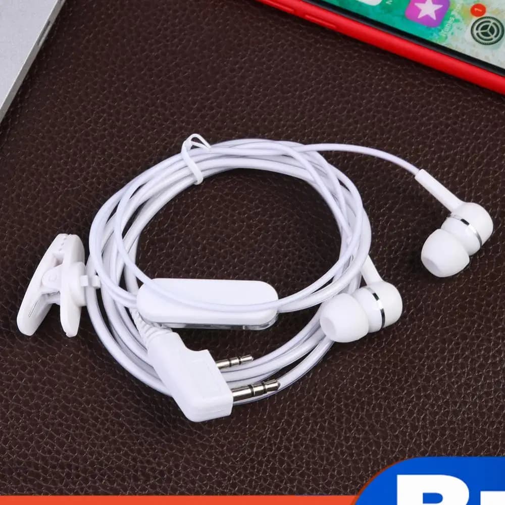 Auricolare Dual Headset per Walkie Talkie, 2 Pin Tipo K, Microfono Altoparlante per Radio Ricetrasmittente, Auricolare con Microfono PTT per BF KENWOOD