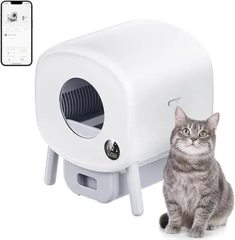 Lettiera per Gatti Intelligente Autopulente Super Grande con Controllo APP Tuya, Facile da Pulire, Prezzo Conveniente