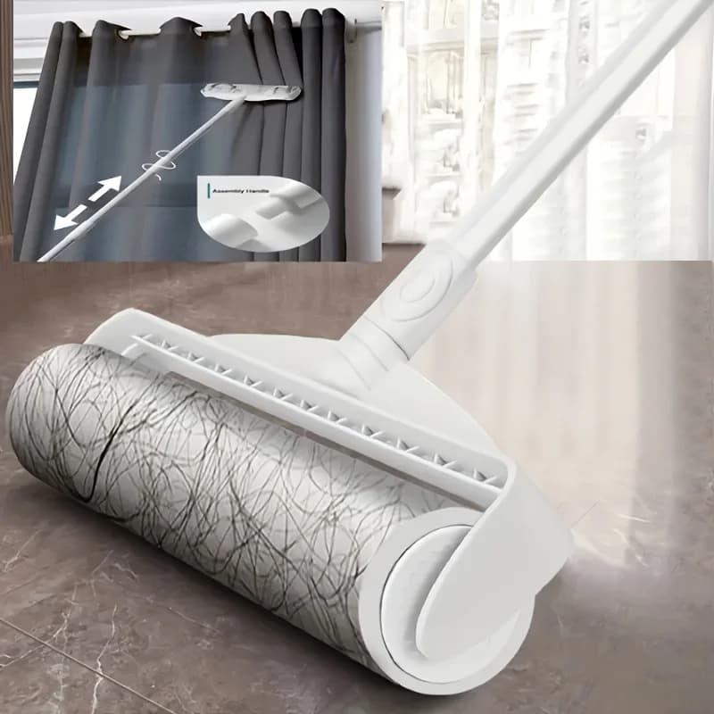 49 inch adjustable pet hair removal roller, tear design, for cleaning hair and dust from sofas and home surfaces. | 24 hour shipping