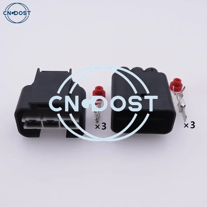1 Set Connettore Auto Impermeabile a 3 Pin 1743271-2 AC per Cablaggio Elettrico Ventola Radiatore per Hyundai KIA