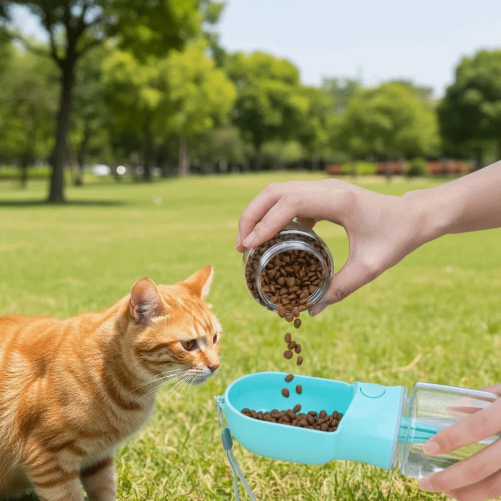Leak Proof Portable Pet Water Bottle Large Capacity Heat-resistant Dog Food Container Pet Feeder Drinking Bottle Water Dispenser