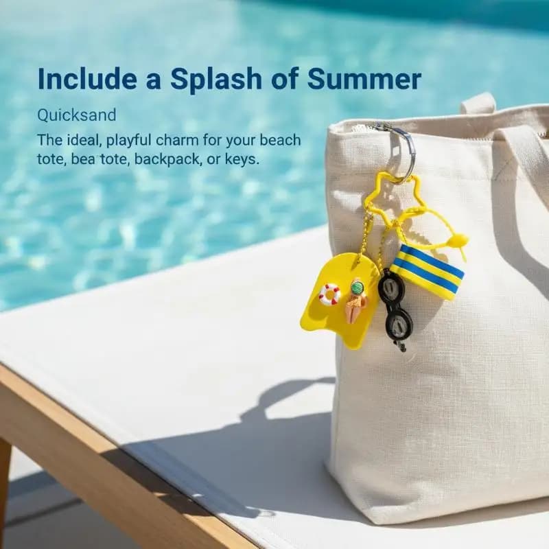 1/3-piece floating keychain set, waterproof, cute cartoon design, high buoyancy, suitable for snorkeling, swimming and surfing