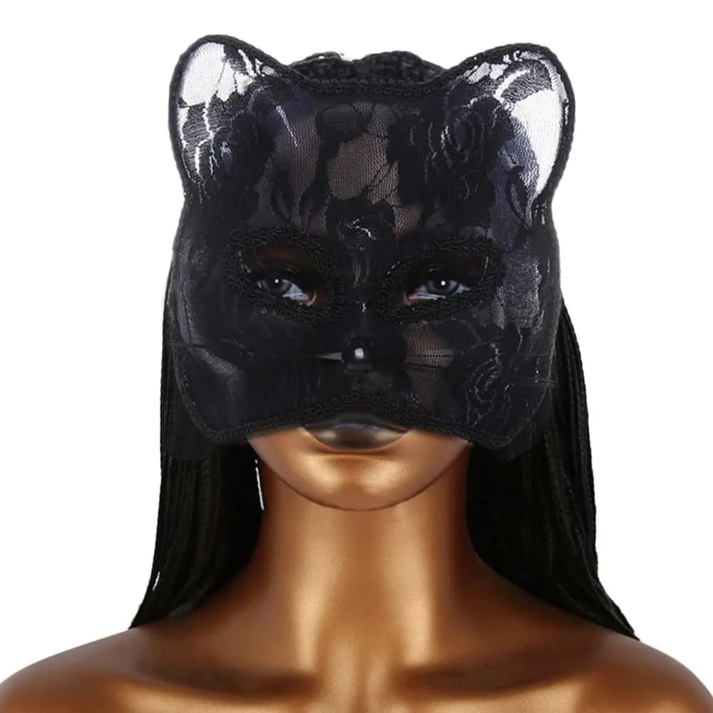 Moda EVA Cat Girl Maschera Mezza faccia Veneziana Party Mardi Gras Maschera Party Makeup Ball Maschera in maschera