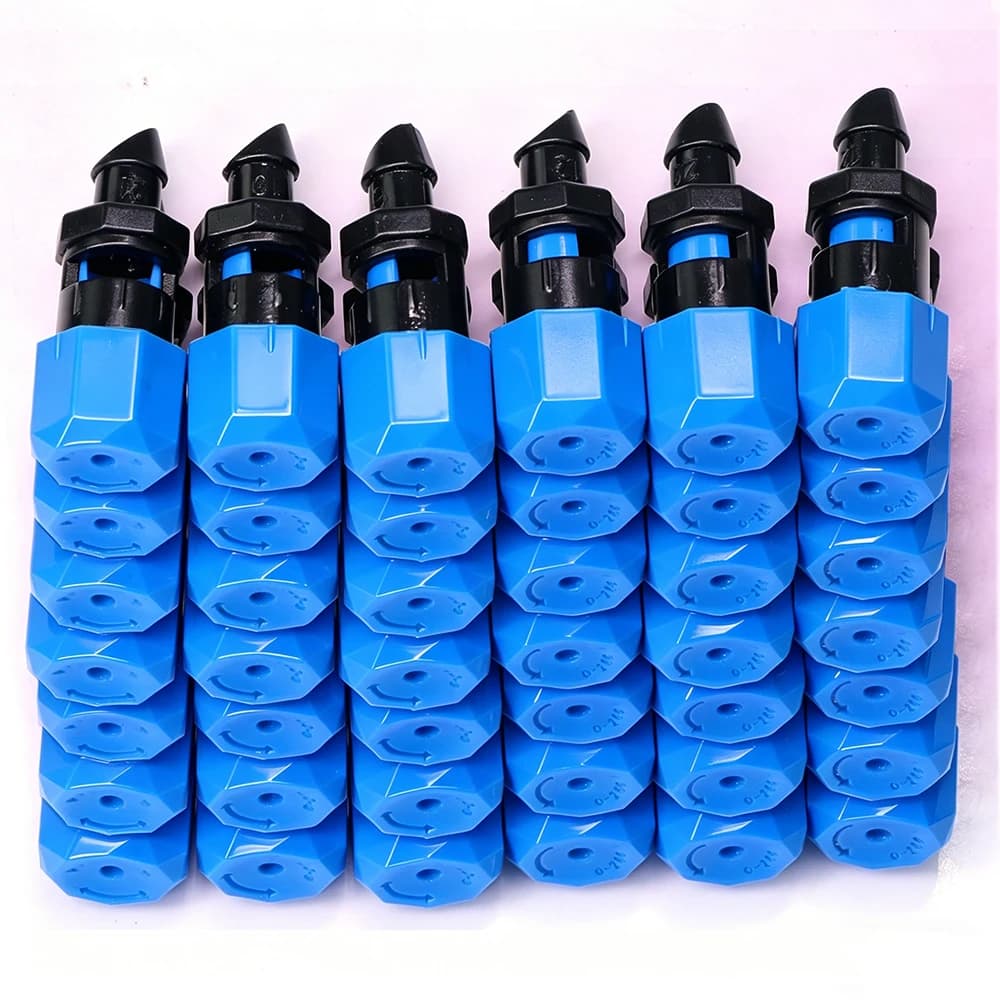100-1000 Pezzi Ugello Irrigazione Regolabile 0-260L/H per Giardino, Serra, Prato - Sistema di Irrigazione a Goccia con Emettitore a Goccia per Tubo