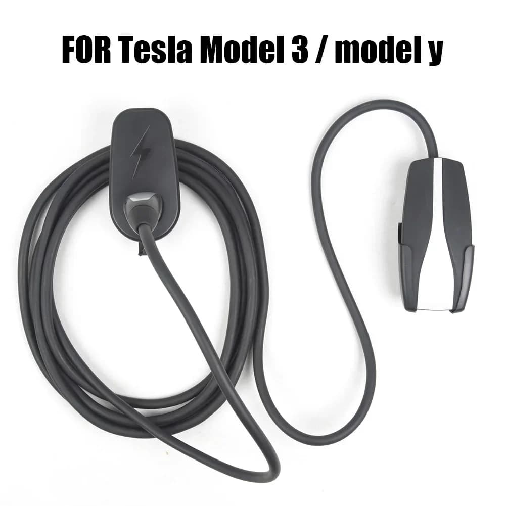 Supporto per Caricabatterie Veicolare con Staffa a Parete, Organizzatore per Cavo di Ricarica Auto per Accessori Tesla Model 3 Y
