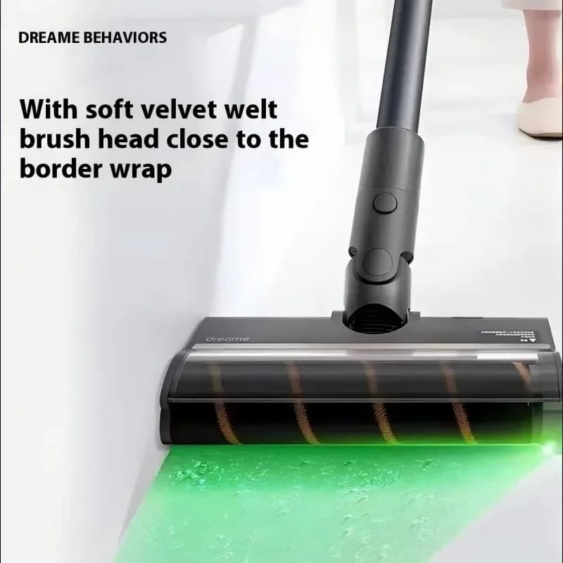 Dreame V16PRO V12S V11 V12 T10 T20 T30 T20pro T30NEO V16S V12pro Roller Brush With Green LED Dust Soft Velvet Floor Brush Head