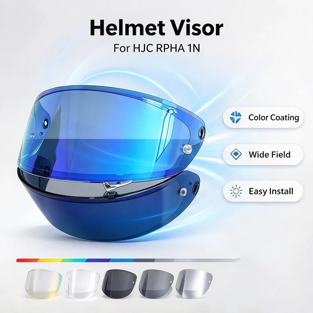 Helmet Visor For HJC RPHA 1N Motorcycle Helmet Lens Glass Shield Windshield Replacement Goggles Viewfinder Screen
