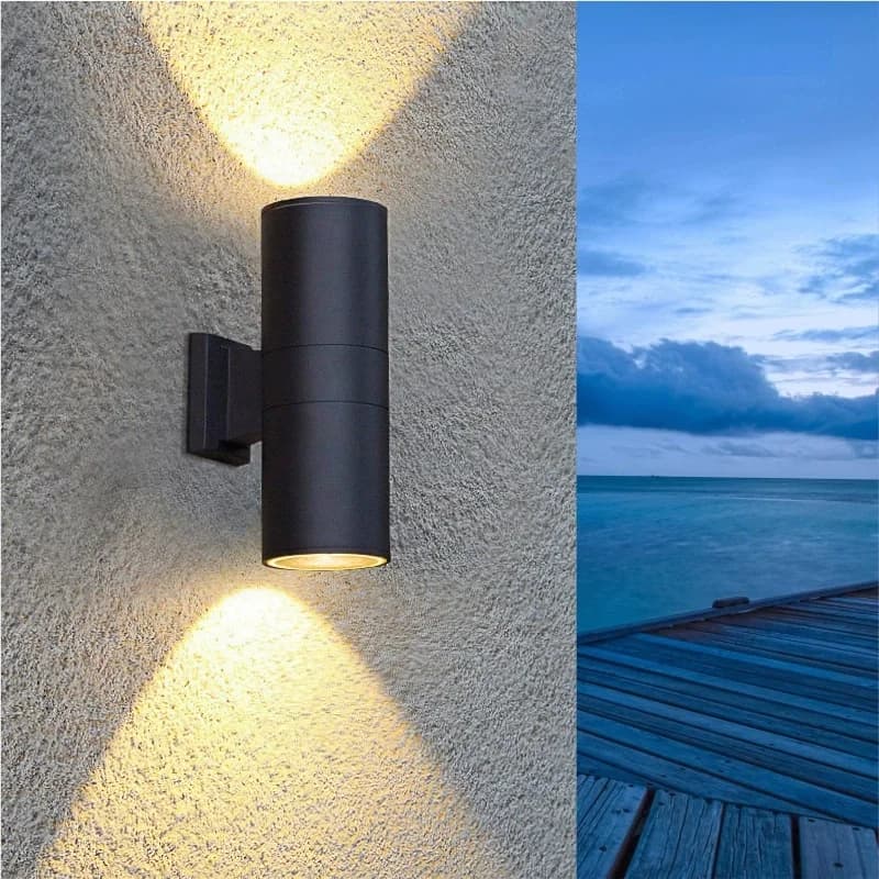 Lampada da parete a LED COB da 24 W 220 V, impermeabile IP65, decorazione per la casa, lampada da parete a doppia testa per illuminazione di interni, esterni, portico, strada, sentiero