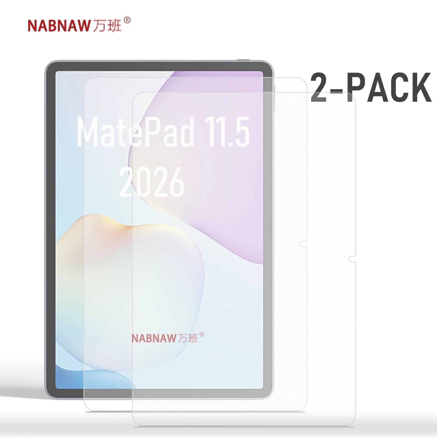 Per Huawei MatePad 11.5 2026 Pellicola protettiva per schermo in vetro temperato Huawei Tablet 11.5 2026 HD 9H Cover antigraffio Confezione da 2