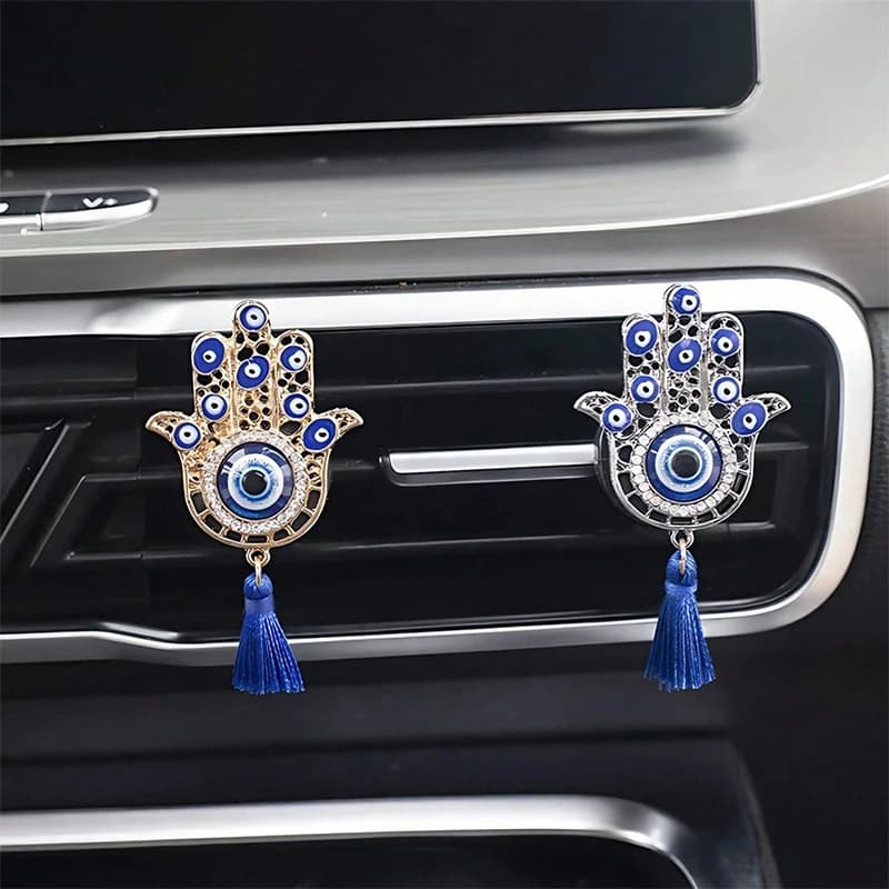 Evil Eye 1 Piece Perfume Box - Fits all air outlets contains oils/deodorants Easy installation Elegant gift for car lovers