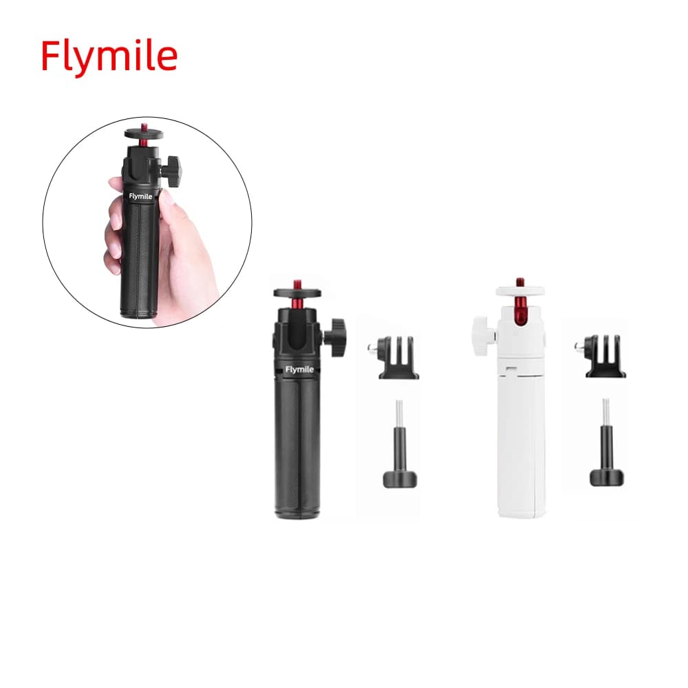 Flymile Selfie Stick/treppiede per DJI Osmo Action 5 Pro 4 3/Pocket 3/Insta360 X4/Ace Pro 2 Fotocamera sportiva Accessorio per lo streaming live