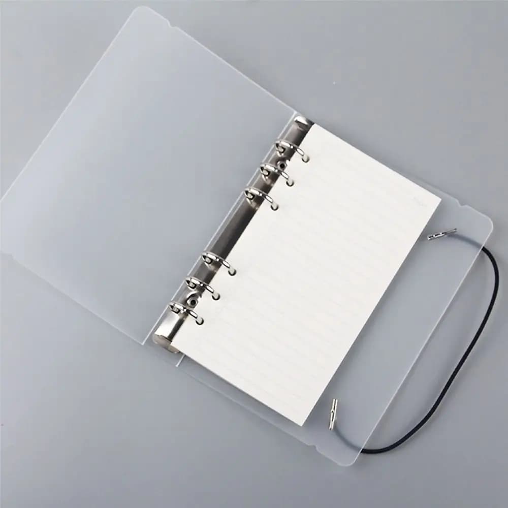 Cartella creativa A5/A6/A4/B5 Guscio morbido Staccabile Non perforabile Guscio rigido Trasparente Raccoglitore ad anelli portatile