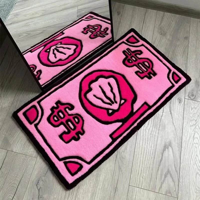 Tappeto con Motivo a Monete Stile SpongeBob, Tappetino Antiscivolo e Antimacchia per Camera da Letto e Soggiorno, Decorazione per la Casa