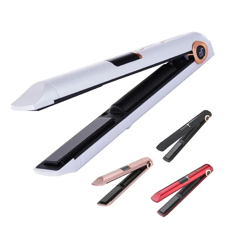 Portable Wireless Hair Plate with Power Bank Function Rechargeable Iron for Hair Clip for Home Travel