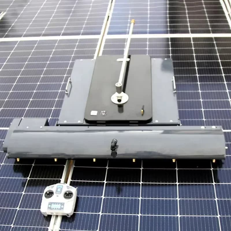 Remote Control Photovoltaic Panel Cleaning Robot Automatic Crawler System for Solar Module Maintenance Efficient Dust Removal