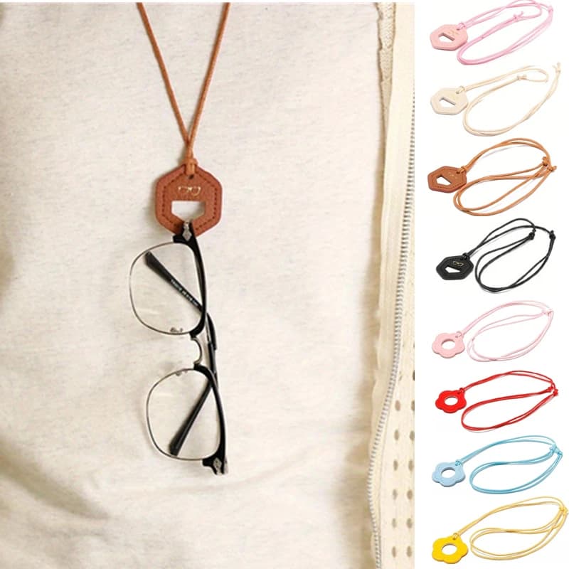 Corda per occhiali Collo in pelle microfibra Corda portatile Corda appesa Occhiali da sole unisex Fermo porta occhiali