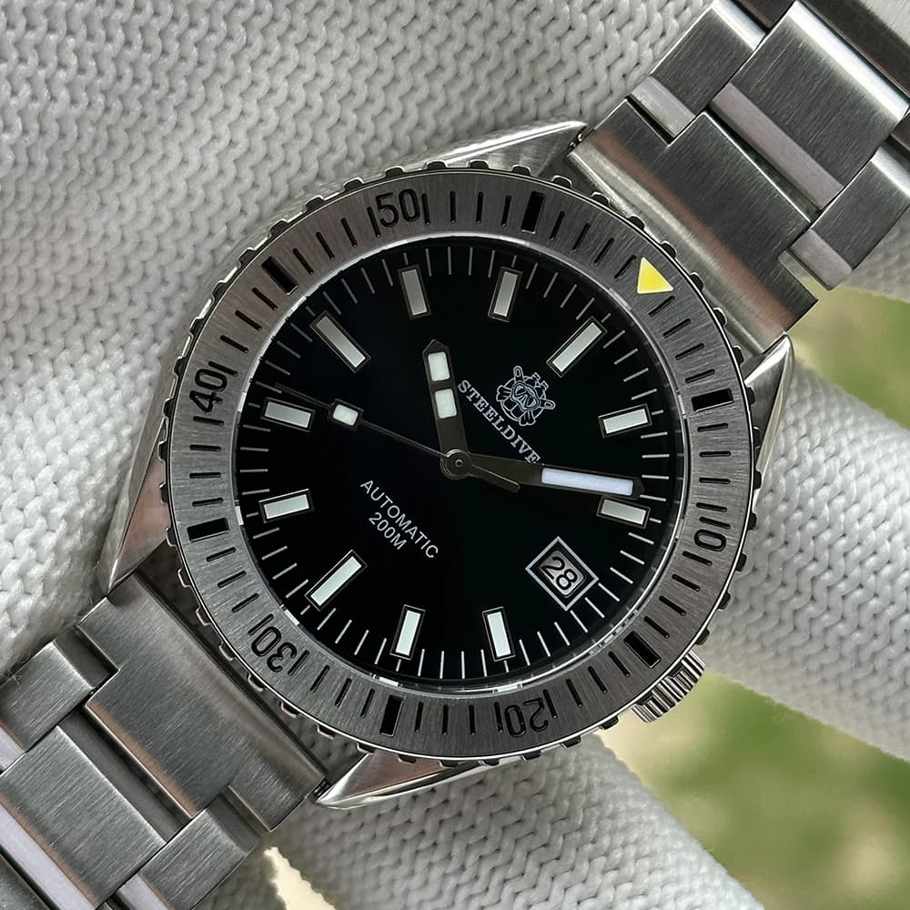 STEELDIVE Official SD1927 BGW9 Bright 42MM Case Stainless Steel Bezel Sapphire Glass Waterproof 200M Men's Watch Automatic NH35