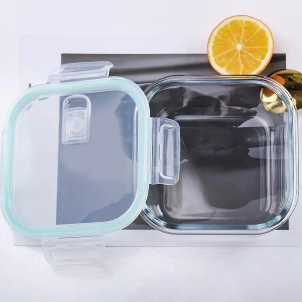 Glass Meal Prep Container Glass Lunchbox Bento Box Set Stackable Meal Prep Containers with Airtight Lids Reusable Food Storage
