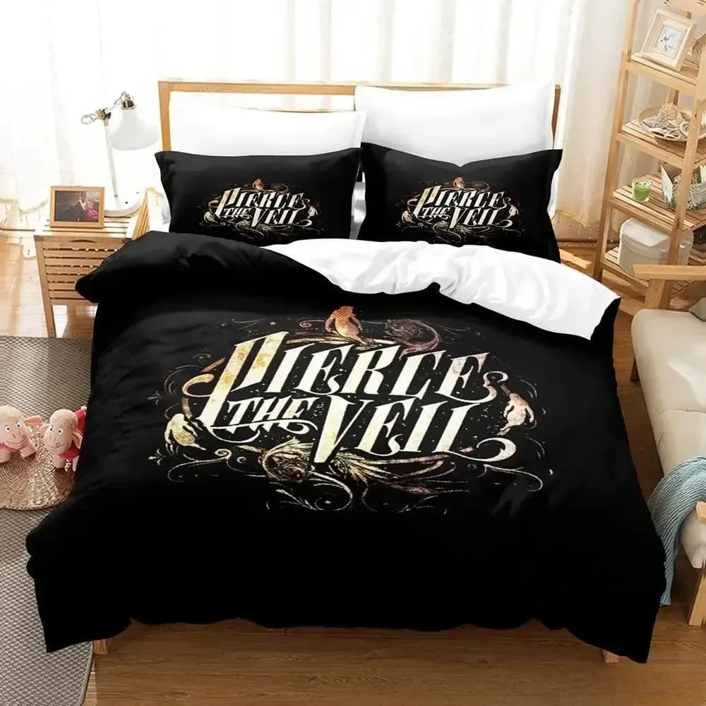 pierce the veil Comfortable Duvet Quilt Cover Pillowcase Bedding Set Children Bedroom Decoration Home Textile