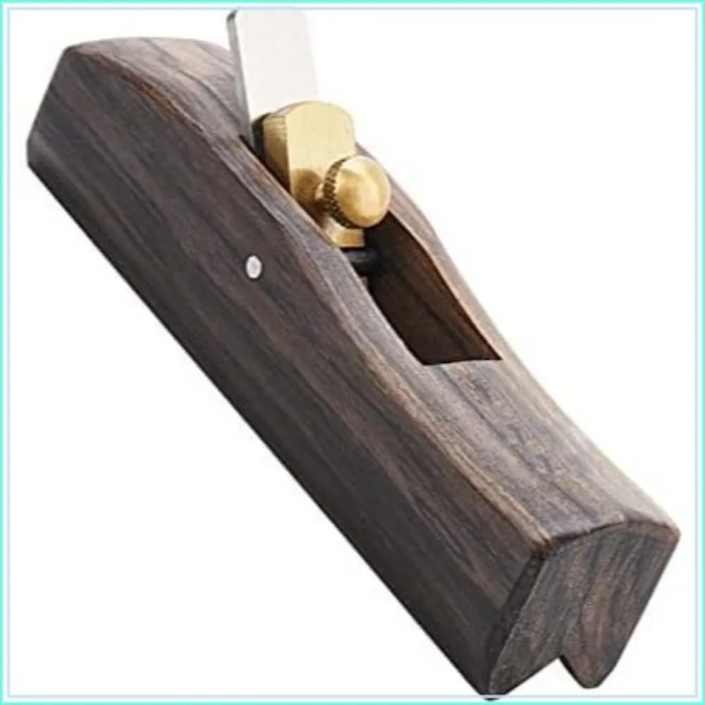 Wooden Hand Plane Mini Arc Bottom Block Plane for Edge Trimming Corner Shaping Chamfer with Adjustable Blade