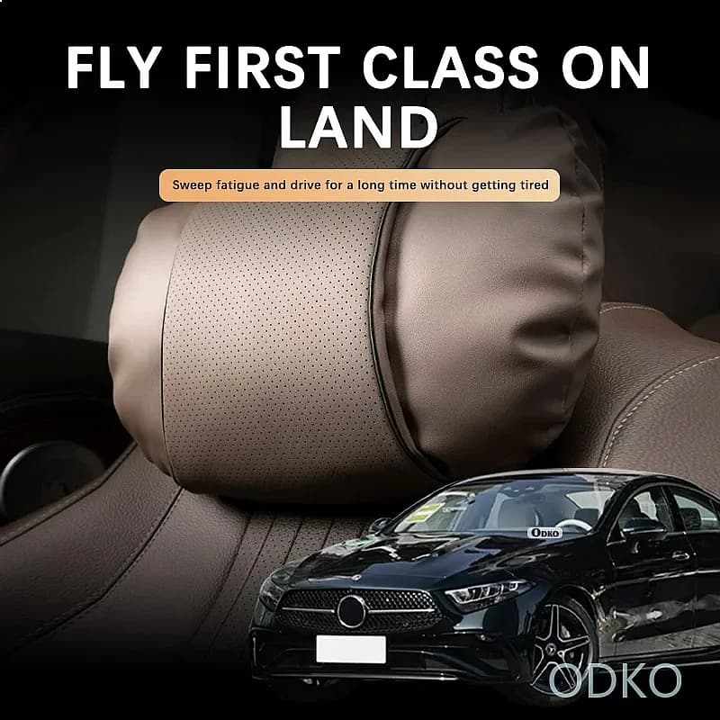 Car Headrest Soft Leather Neck Support Car Neck Pillow Travel Rest Pillows For Mercedes Benz CLS W218 W219 CLS550 CLS350