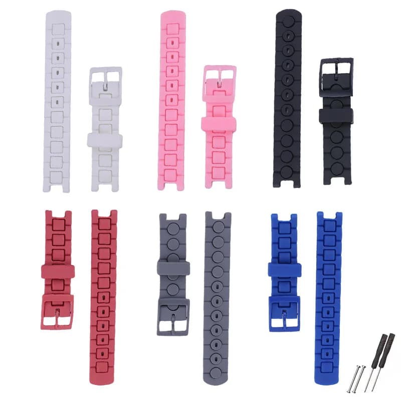 Cinturino per orologio da uomo in resina da 16 mm con fibbia ad ardiglione compatibile per Swatch Flik Flak orologio per bambini braccialetti sportivi in gomma da donna