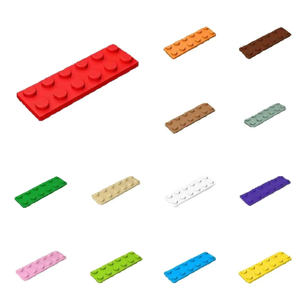 50 pz 3795 Piatto 2x6 Punti Sottile Figure Mattoni Building Block Giocattolo Compatibile Educativo Formato Creativo Regalo FAI DA TE MOC