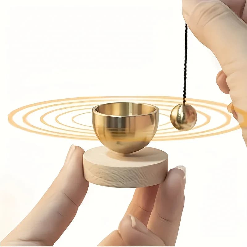 Mini Singing Bowl Sound Set, Produces Crisp Calming Tones, Ideal for Yoga, Meditation & Daily Relaxation, Creative Holiday Gift
