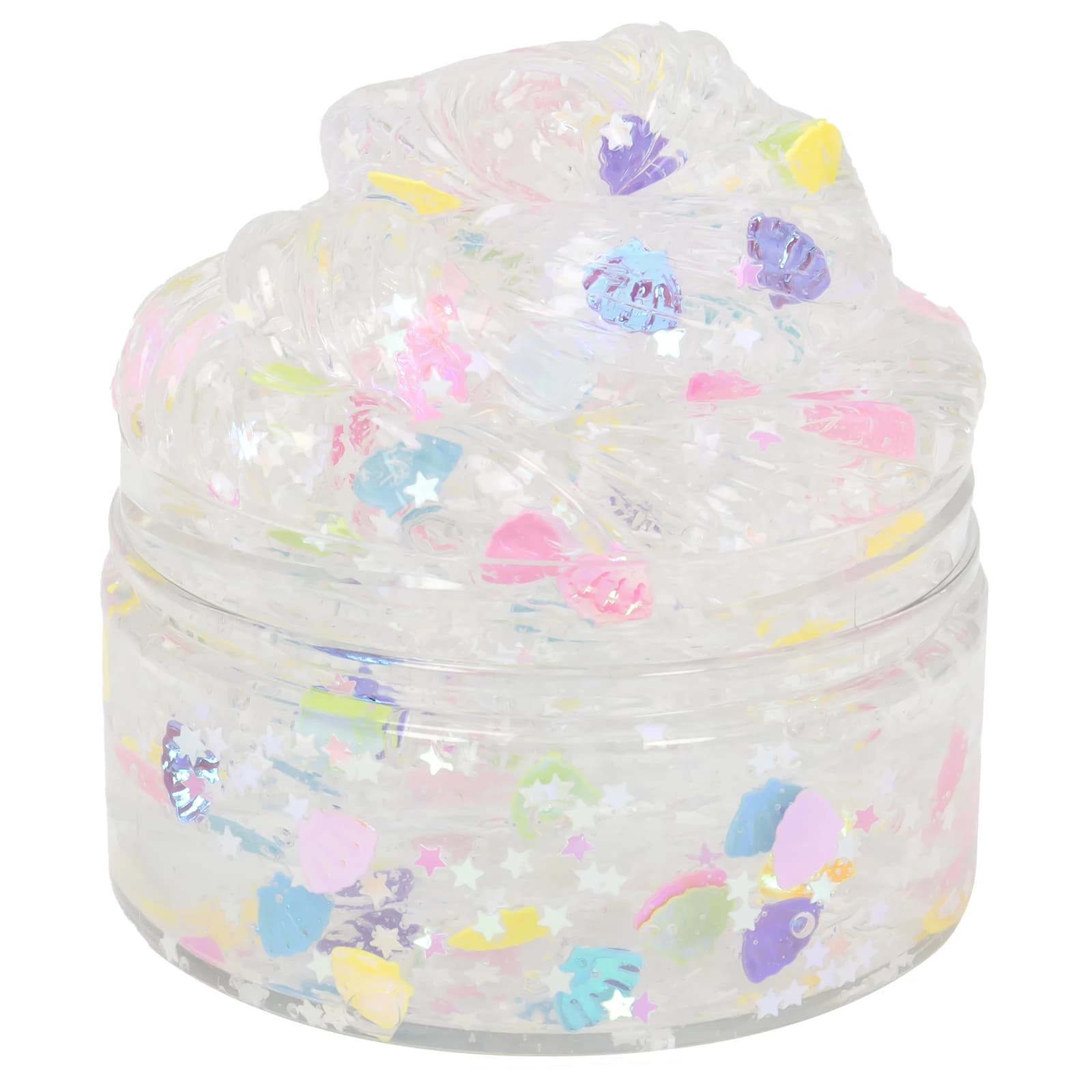 Kit di melma di cristallo croccante conchiglia trasparente da 120 ml Giocattolo di mastice morbido antiaderente profumato fai-da-te per bambini Regalo di Natale Bomboniera