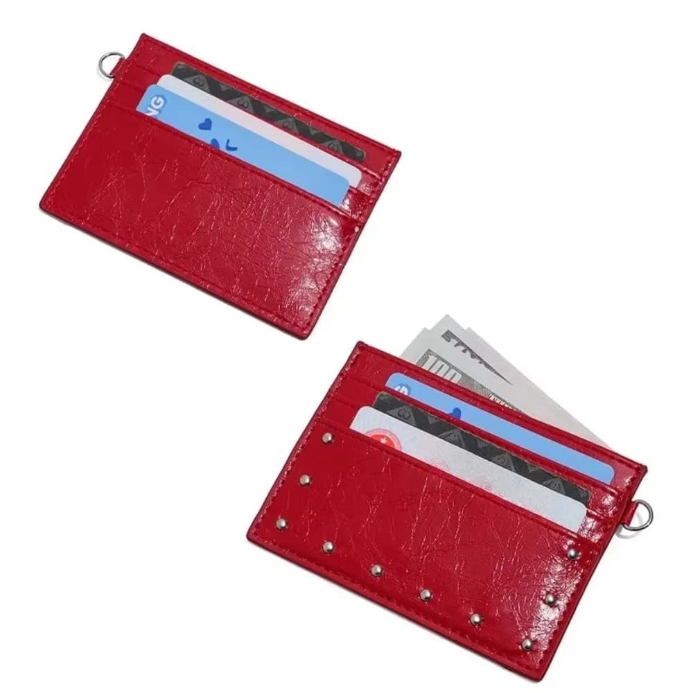 Portacarte Sottile alla Moda con Blocco RFID, Portafoglio Corto in Pelle con Molteplici Scomparti, Custodia Piccola per Carte da Donna