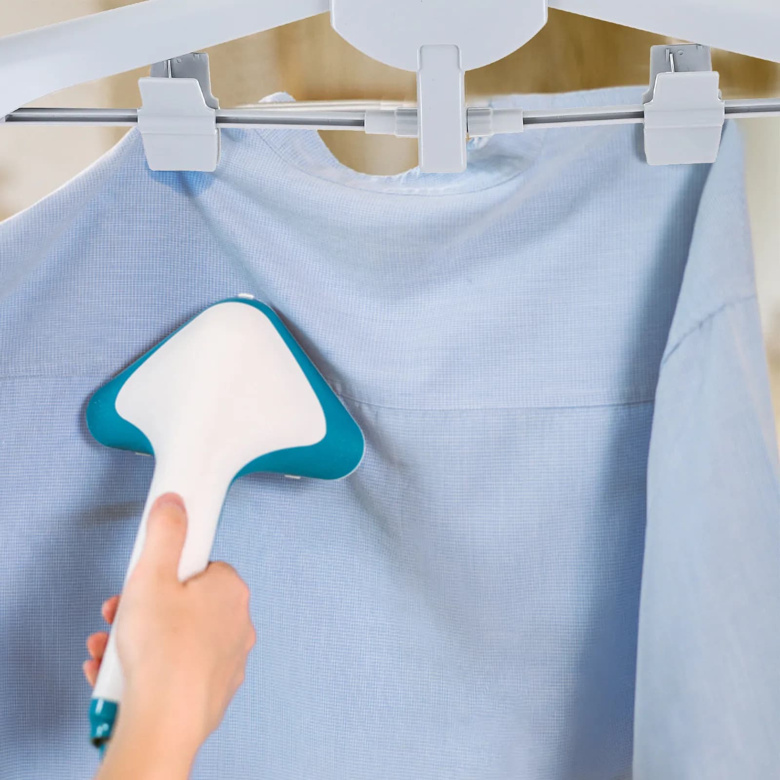 Plastic Foldable Garment Steamer Hanger Clothes Ironing Rack Organizer for Home Shirts Pants Jackets Down Jackets Wool Coats