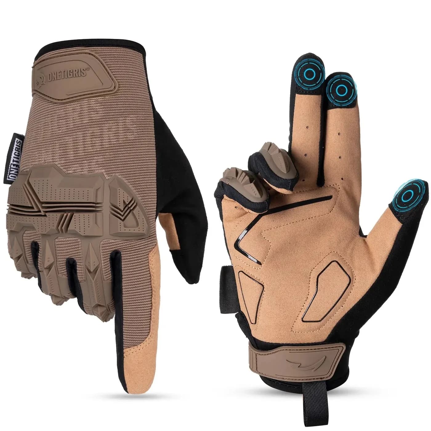 ONETIGRIS Tactical Gloves Touchscreen Shooting Gloves Wear Resustant & Breathability Airsoft Paintball Gloves Motorcycle Gloves