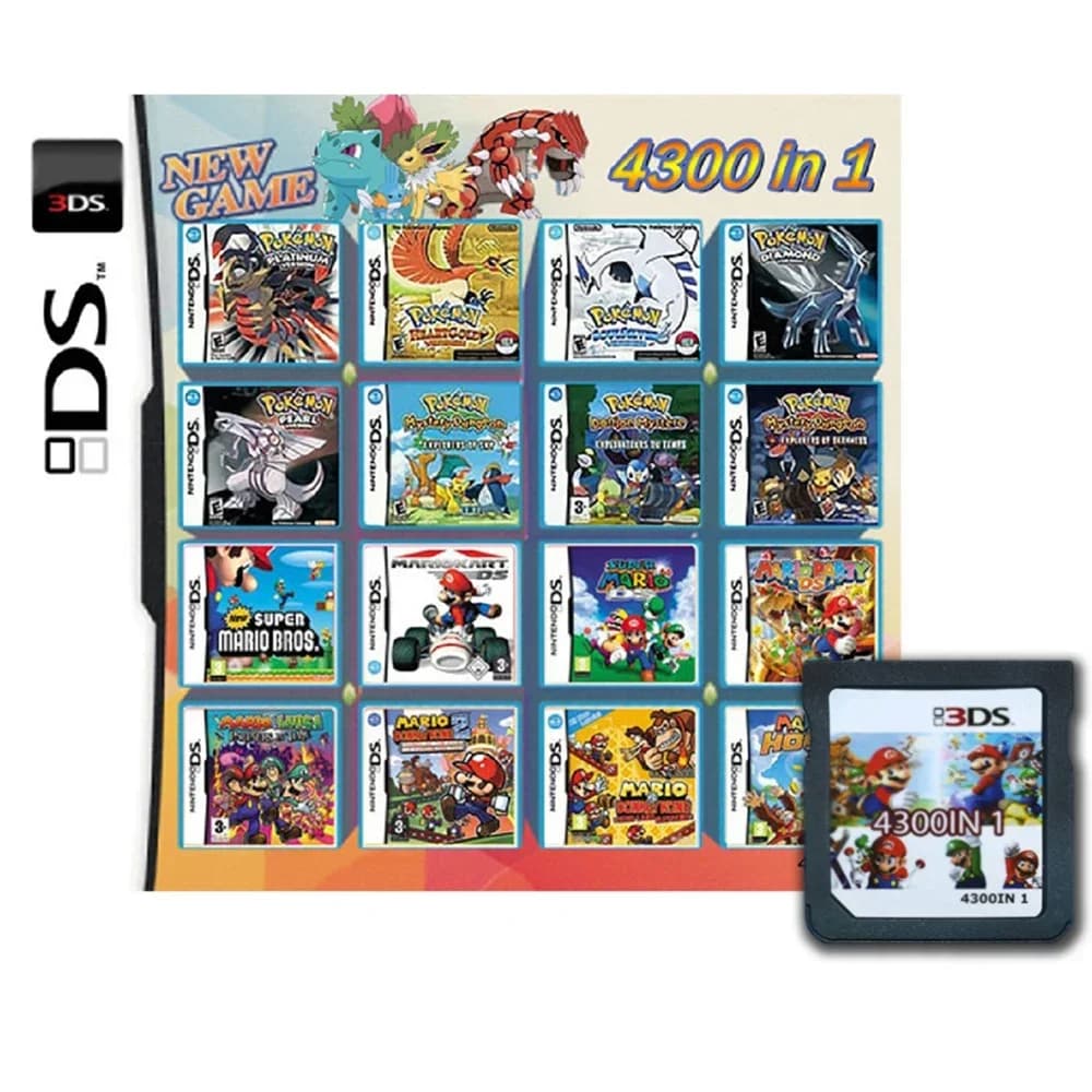 4300 in 1 Compilation DS NDS 3DS 3DS NDSL Cartuccia di gioco Scheda Lettore portatile per videogiochi (scheda R4)