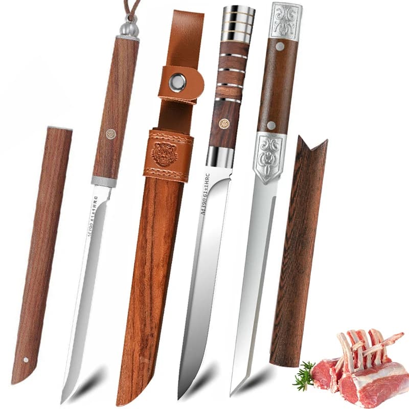 1/2/3-piece kitchen knife set M39 steel high-end straight knife Professional kitchen meat cutting knife - Sushi and fruit kn