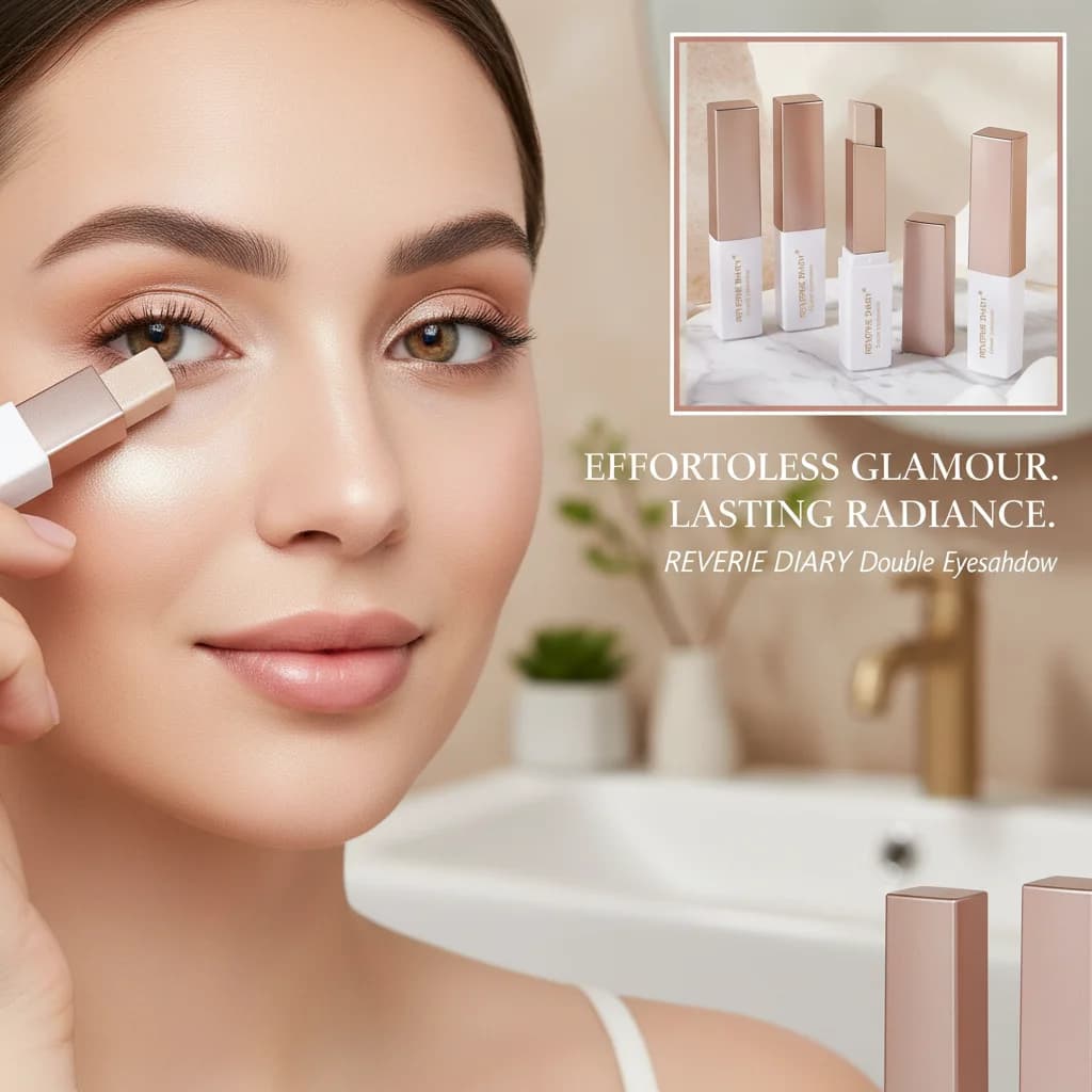 Stick Ombretto Rotante Migliorato Bicolore Effetto Perla Scintillante Lunga Durata Idratante Facile da Applicare Beauty Co
