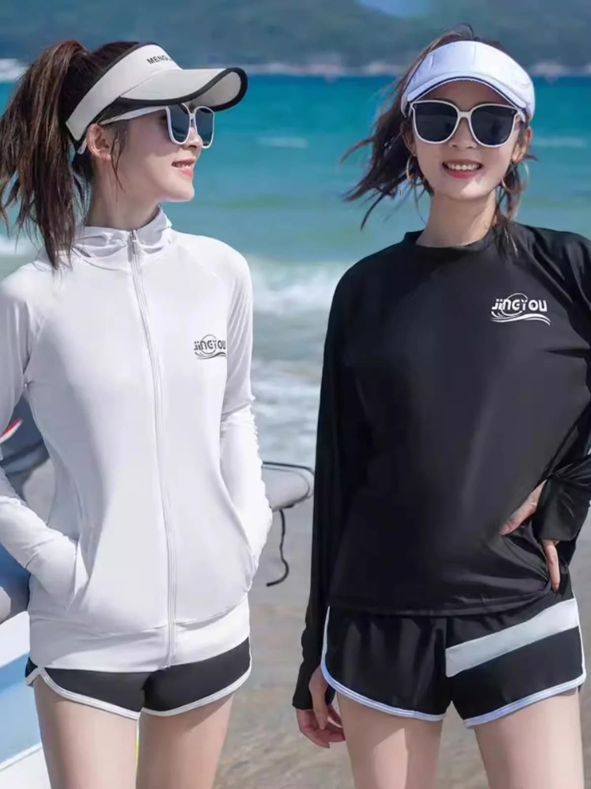 Muta da Surf/Nuoto Donna/Uomo a Maniche Lunghe e Pantaloni Lunghi con Cerniera, Protezione Solare Anti-Medusa per Snorkeling
