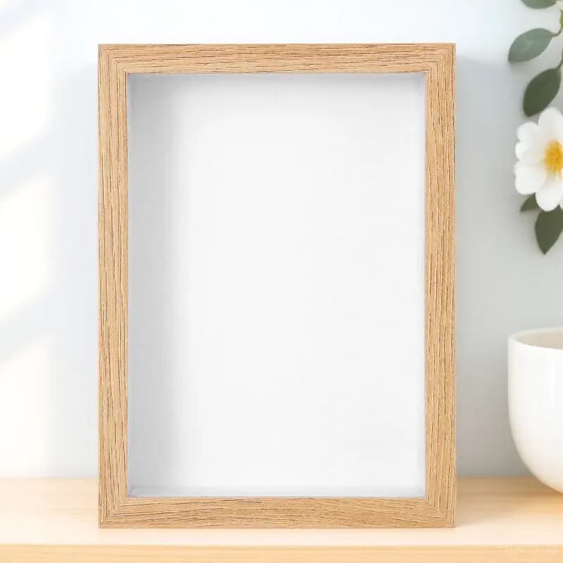Wooden Dried Flower Display Case Hollow Out Picture Frame Storage Box for Flowers Butterflies Photo Holder Keepsake Gift
